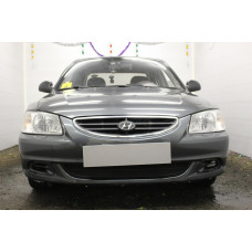 Защита радиатора - HYUNDAI ACCENT (ТагАЗ) 2001-2012г.в. (II) 