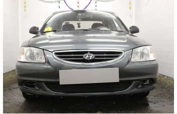 Защита радиатора - HYUNDAI ACCENT (ТагАЗ) 2001-2012г.в. (II) 