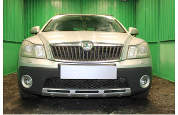 Защита радиатора - SKODA OCTAVIA А5 SCOUT 2004-2008г.в. (II) 