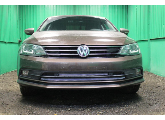 Защита радиатора - VOLKSWAGEN JETTA 2014-2018г.в. (VI рестайлинг) Защита радиатора - VOLKSWAGEN JETTA 2014-2018г.в. (VI рестайлинг)