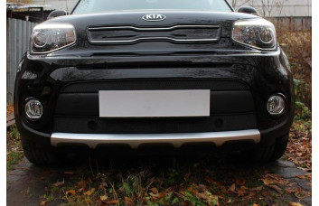 Защита радиатора - KIA SOUL 2016-2019г.в. (II рестайлинг)  (кроме GDI, AT, GT)