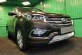 Защита радиатора - HYUNDAI SANTA FE 2015-2019г.в. (III рестайлинг) Защита радиатора - HYUNDAI SANTA FE 2015-2019г.в. (III рестайлинг)