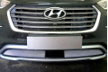 Защита радиатора - HYUNDAI GRAND SANTA FE 2016-2018г.в. (I рестайлинг) Защита радиатора - HYUNDAI GRAND SANTA FE 2016-2018г.в. (I рестайлинг)