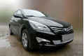 Защита радиатора - HYUNDAI SOLARIS 2014-2017г.в. (I рестайлинг) Защита радиатора - HYUNDAI SOLARIS 2014-2017г.в. (I рестайлинг)