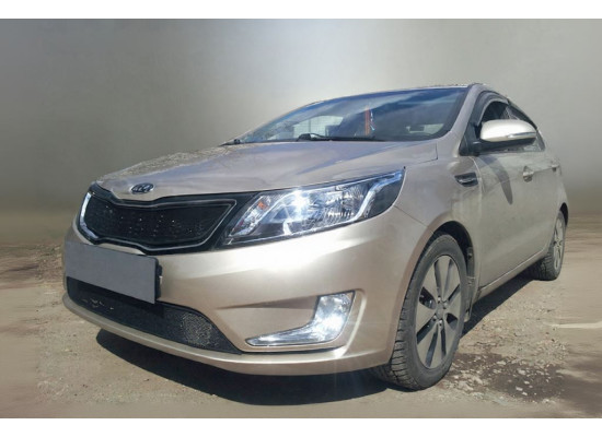 Защита радиатора - KIA RIO 2011-2015г.в. (III)  (Премиум)
