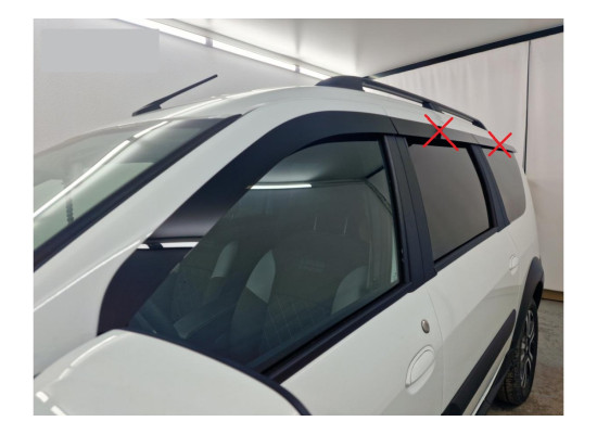 2D Дефлектор окон - LADA LARGUS 2012-2025 (I и все рестайлинги) - 2 места