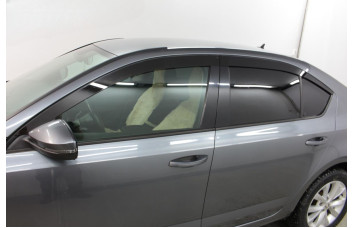 2D Дефлектор окон -  SKODA OCTAVIA (A7) 2013-2020г.в. (III, III рестайлинг)