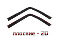 2D Дефлектор окон - DONGFENG DFH 4180 GX 4x2 2023-2024г.в. (I)