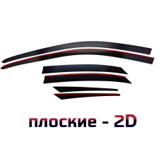 2D Дефлектор окон - LEXUS NX 300h 2017-2021г.в. (I рестайлинг)