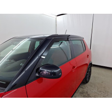 2D Дефлектор окон - SKODA FABIA 2007-2010г.в. (II) - хетчбэк.