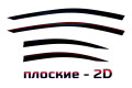 2D Дефлектор окон - VOLVO S80 2006-2016г.в. (II, II рестайлинг, II рестайлинг-2)
