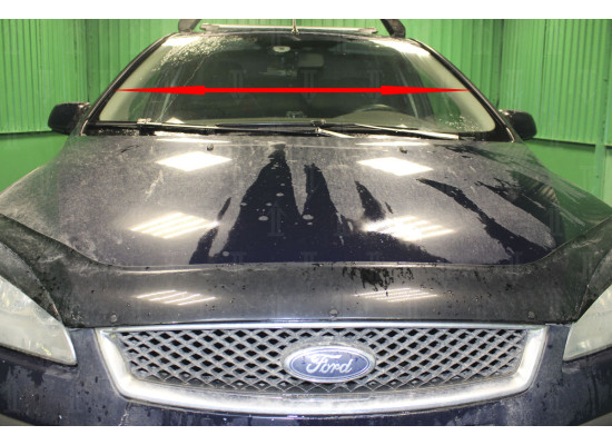 Дефлектор лобового стекла Стандарт - FORD FOCUS 2005-2008г.в. (II) с рейлингами / без