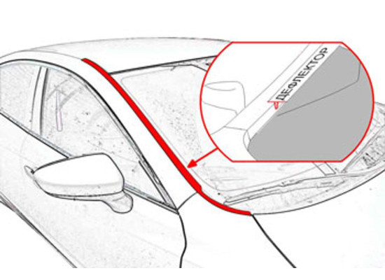 Дефлектор лобового стекла Стандарт - HYUNDAI TUCSON 2004-2010г.в. (I)