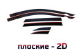 2D Дефлектор окон - AUDI Q5 2008-2017г.в. (I, I рестайлинг)