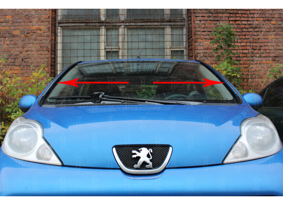 Дефлектор лобового стекла Стандарт - PEUGEOT 107 2005-2014г.в. (I, I рестайлинг, I рестайлинг-2)